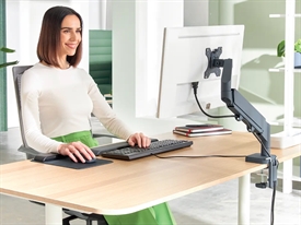 Leitz 64890089 Ergo Space Saving Single Monitorarm