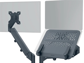 Leitz 65380089 Ergo Space Saving Dual-Laptop Monitorarm