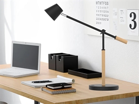 Unilux 400153732 Vicky LED Lampe Sort/Bøg